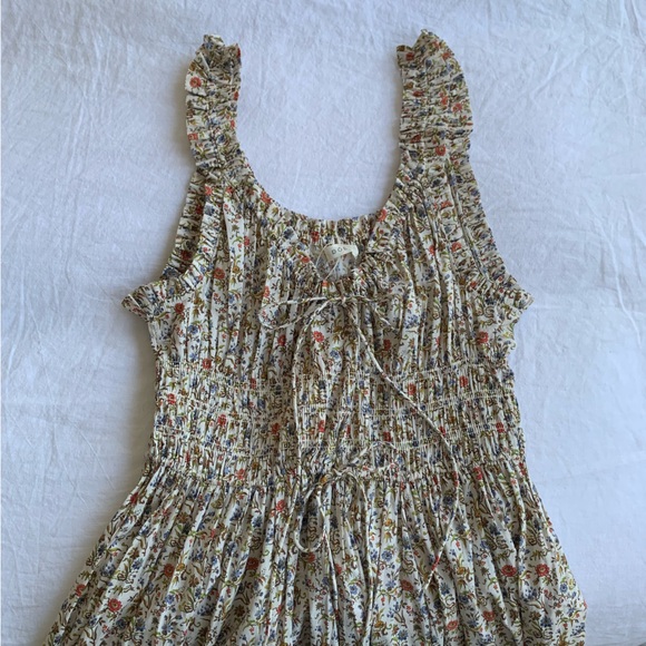 NWT Doen Emmaretta Cotton Smocked Midi Maxi Dress Jardin du Chateau Floral - Picture 12 of 16